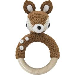 Sebra Crochet Rattle Deer on Ring