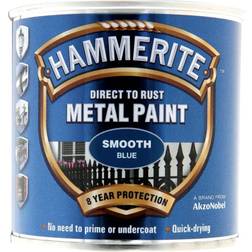 Hammerite Direct to Rust Smooth Effect Metalmaling Blå 0.25L