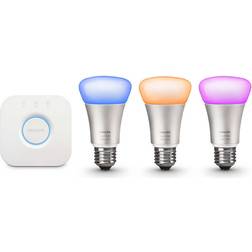 Philips Hue White And Color Ambiance LED Lamp 10W E27 3 Pack Wireless Control