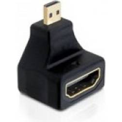 DeLock HDMI - HDMI Micro High Speed with Ethernet (Angled) Adapter M-F