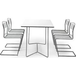 Grythyttan High-tech 110x70cm Havemøbelsæt, 1 borde inkl. 4 stole
