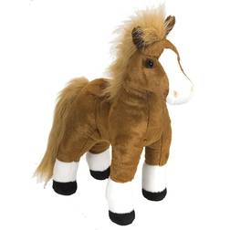 Wild Republic Brown Standing Horse Stuffed Animal 12"