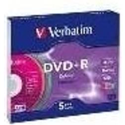 Verbatim DVD+R Colour 4.7GB 16x SlimCase 5-Pack