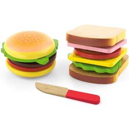 Viga Playing Food Hamburger & Sandwich 50810