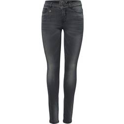 Only Carmen Reg Sk Skinny Fit Jeans Grey/Medium Grey Denim