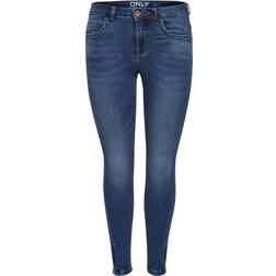 Only Kendell Ankle Zip Skinny Fit Jeans Blue/Dark Blue Denim