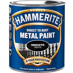 Hammerite Direct to Rust Smooth Effect Metalmaling Hvid 0.75L