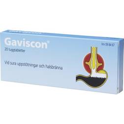 Gaviscon 20 stk Tyggetabletter