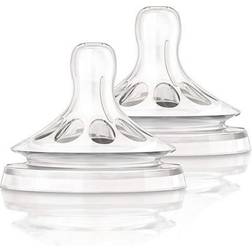 Philips Avent Natural Teat Slow Flow 1m+ 2-pack