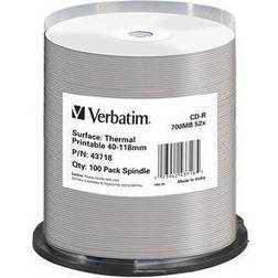 Verbatim CD-R No ID Brand 700MB 52x Spindle 100-Pack Thermal