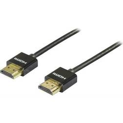 Deltaco Thin Gold HDMI - HDMI High Speed with Ethernet 1m