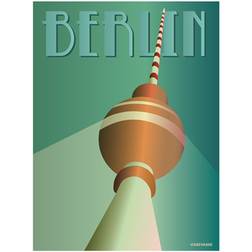 Vissevasse Berlin Fjernsyntårnet Plakat 30x40cm