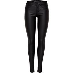 Only Royal Rock Coated Skinny Fit Jeans - Black/Black