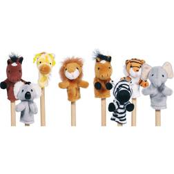 Goki Finger Puppet Set Wild Animals 15125