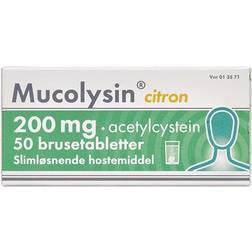 Mucolysin Citron 200mg 50 stk Brusetablet