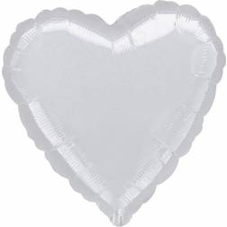Amscan Latex Ballon Heart Silver
