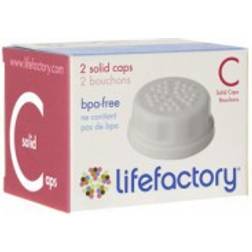 Lifefactory Flat Caps 2-pack