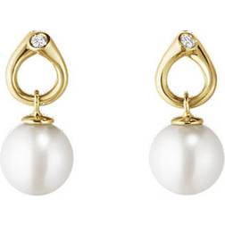 Georg Jensen Magic Earrings - Gold/Pearl/Diamond