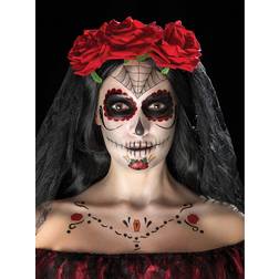 Smiffys Day of the Dead Face Tattoo Transfers Kit 41570