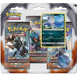 Pokémon Sun & Moon Burning Shadows 3 Booster Packs + Alolan Meowth Promo Card & Coin