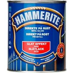 Hammerite Direct to Rust Smooth Effect Metalmaling Rød 0.25L