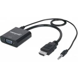 Manhattan HDMI-VGA/3.5mm/USB B Micro 0.5m