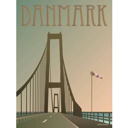 Vissevasse Danmark Storebæltsbroen Plakat 15x21cm