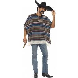 Smiffys Mexicansk Poncho Kostume