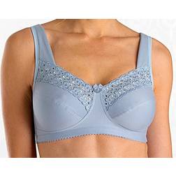 Miss Mary Broderie Anglais Non-Wired Bra - Dusty Blue