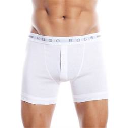 HUGO BOSS Ribbed Cotton Button Fly Trunk - White
