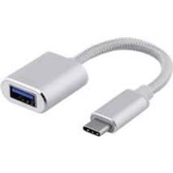 Deltaco USB C - USB A 3.1 Adapter M-F 0.1m