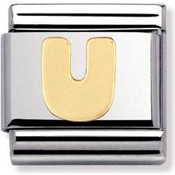 Nomination Composable Classic Link Letter U Charm - Silver/Gold