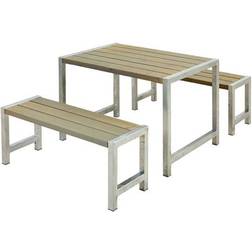 Plus Plank Set 185580-1 Cafésæt, 1 borde inkl. 2 sofaer