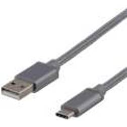 Deltaco USB A-USB C 2.0 0.2m