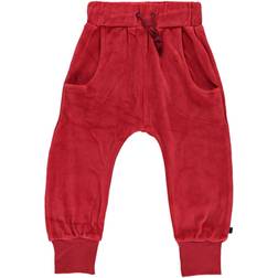 Småfolk Velour Pants - Dark Red