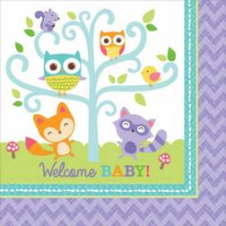 Amscan Napkins Woodland Welcome 16-pack