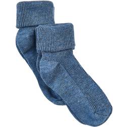 Minymo Baby Rib Sock 2-pack - Blue Melange (5068-705)