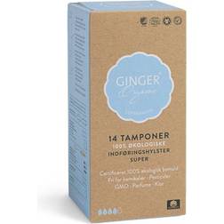 Ginger Organic Tamponer med Indføringshylster Super 14-pack