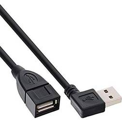 InLine Angled USB A-USB A M-F 2.0 2m