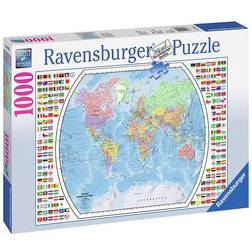 Ravensburger Political World Map Puzzle 1000 Brikker