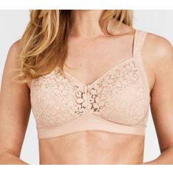 Miss Mary Cotton Lace Non Wired Bra - Beige