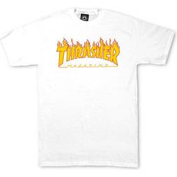 Thrasher Magazine Flame Logo T-shirt - Hvid