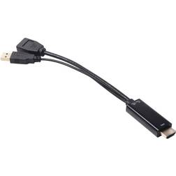 Club 3D HDMI/USB A-DisplayPort M-F 0.2m