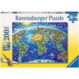 Ravensburger World Landmarks Map XXL 200 Pieces