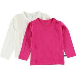 Minymo T-shirt LS 2-pack - Dark Pink (3935-577)