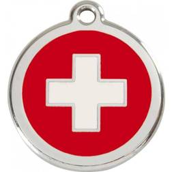 Red Dingo Emaljeret Swiss Cross til hunde Large