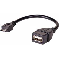 Akyga USB A-USB Micro-B M-F 2.0 0.2m