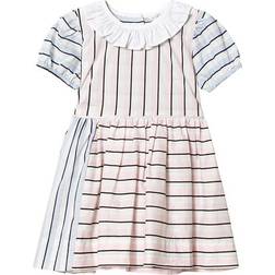 Livly Rosie Dress - Pink/Blue Block Candy Stripes (433002)