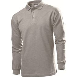 Stedman Polo Long Sleeve T-shirt - Grey Heather