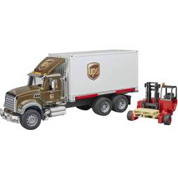 Bruder MACK Granite UPS Logistics Truck with Forklift 02828